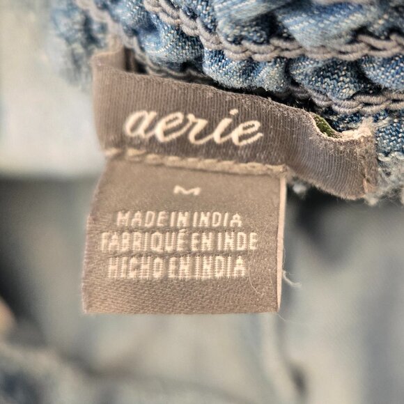 Aerie Blue Wide Leg Pants - Picture 5 of 6